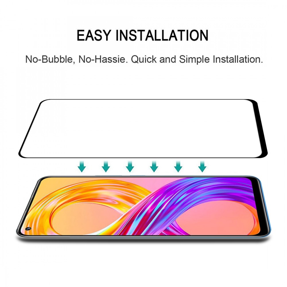 מגן מסך עבור Realme 8 עשוי מזכוכית מחוסמת