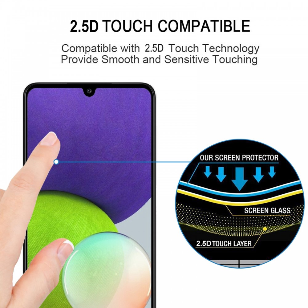 מגן מסך עבור Samsung Galaxy A22 עשוי מזכוכית מחוסמת