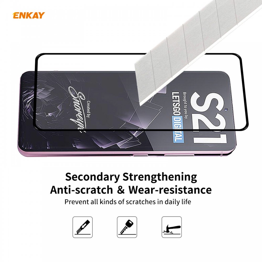 מגן מסך עבור Samsung Galaxy S21 5G עשוי מזכוכית מחוסמת