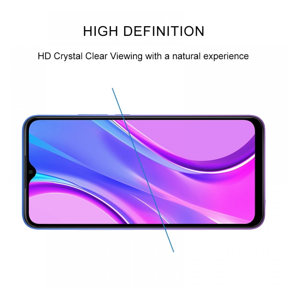 מגן מסך עבור Xiaomi Redmi 9 עשוי מזכוכית מחוסמת