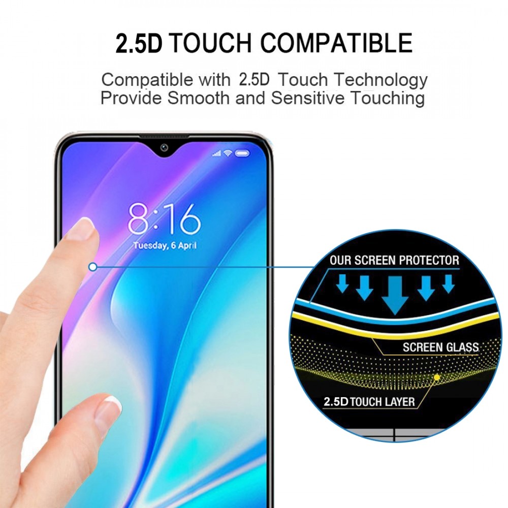 מגן מסך עבור Xiaomi Redmi 9C עשוי מזכוכית מחוסמת