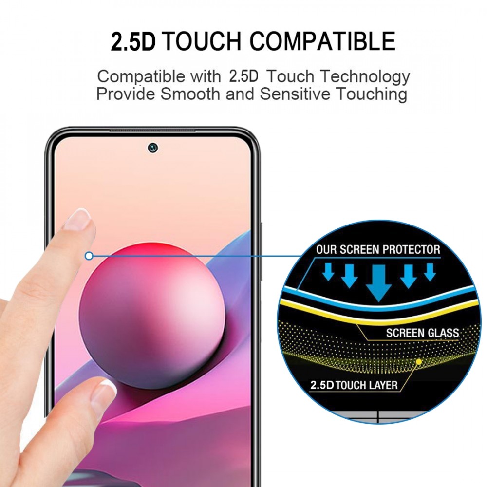 מגן מסך עבור Xiaomi Redmi Note 10S עשוי מזכוכית מחוסמת