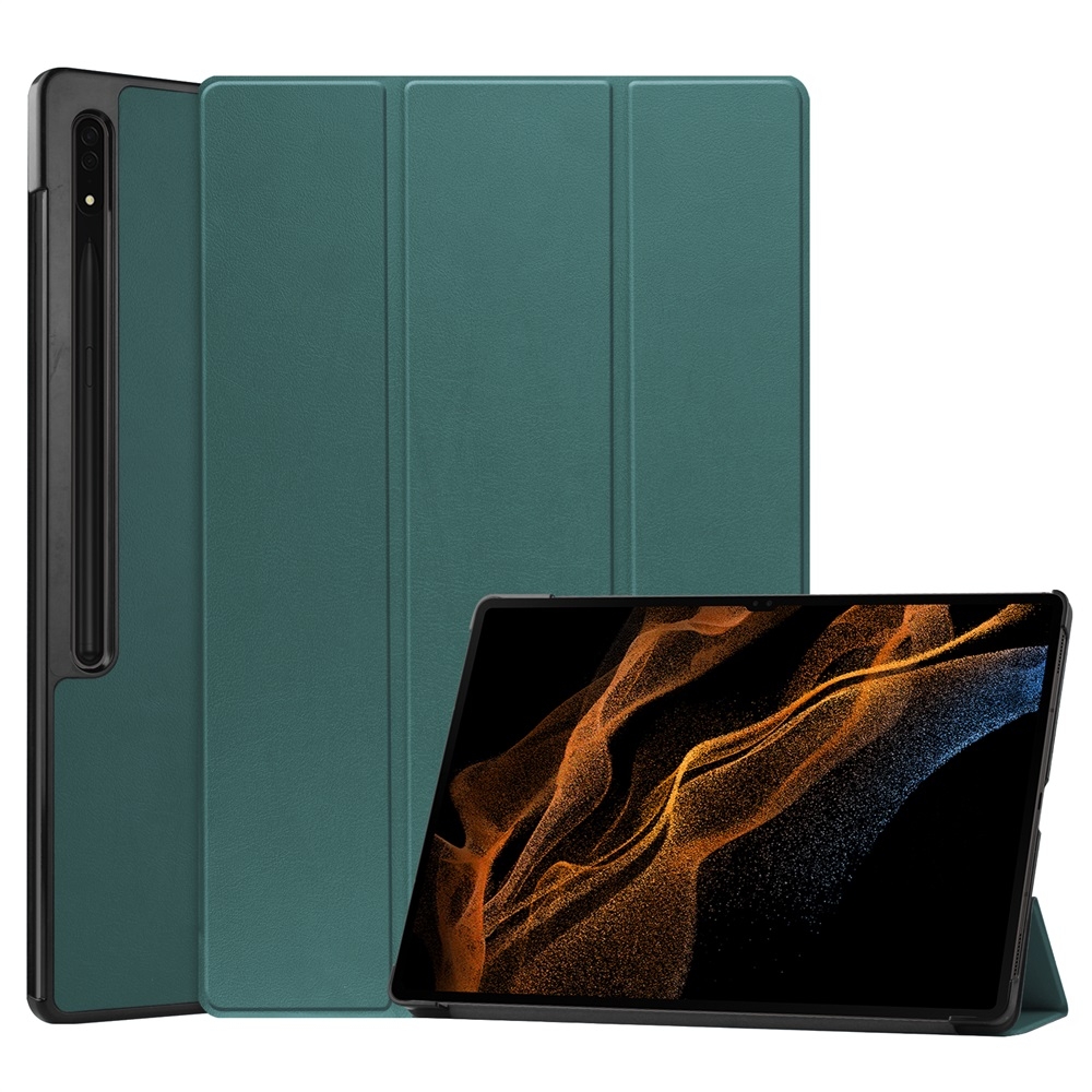 כיסוי ספר לטאבלט Samsung Galaxy Tab S9 Ultra בצבע - ירוק כהה