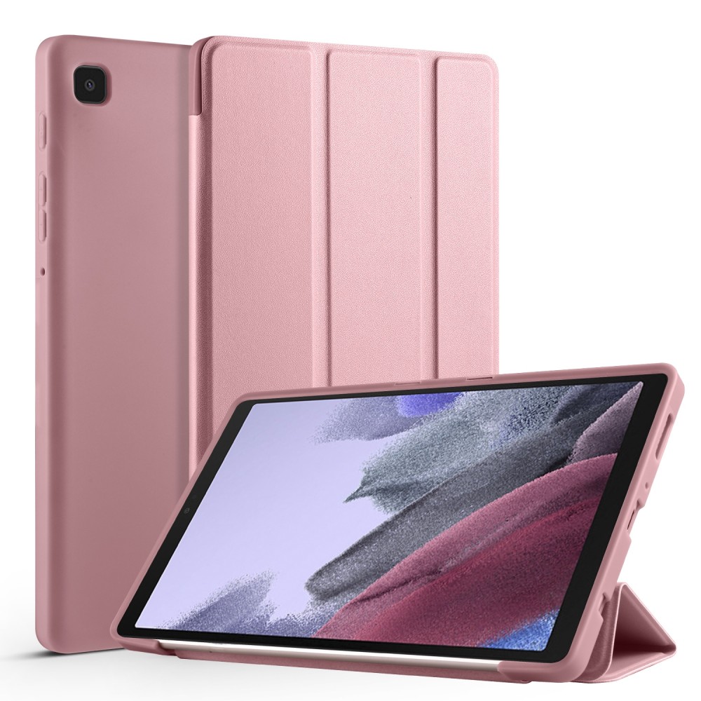 כיסוי לטאבלט מדגם - Amazon Fire HD 8 Plus (2020) בצבע - זהב ורד עשוי מעור