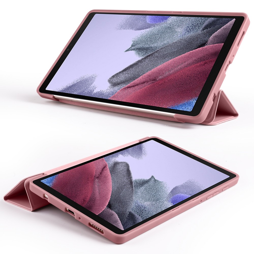 כיסוי לטאבלט מדגם - Amazon Fire HD 8 Plus (2020) בצבע - זהב ורד עשוי מעור