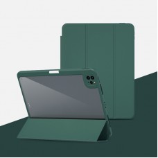 כיסוי לטאבלט מדגם - Apple iPad Air (2020) בצבע - ירוק כהה עשוי מעור