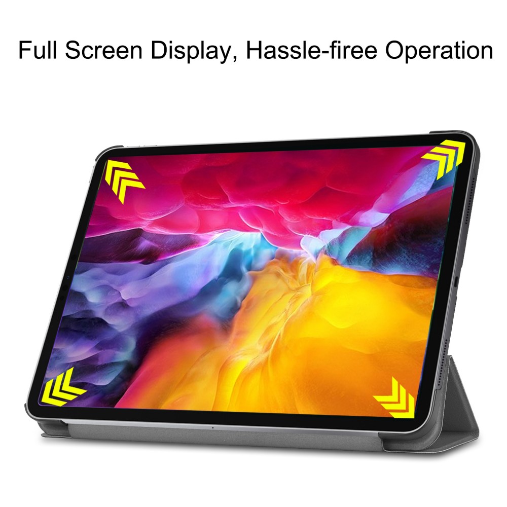 כיסוי לטאבלט מדגם - Apple iPad Pro 11 (2021) בצבע - אפור עשוי מעור
