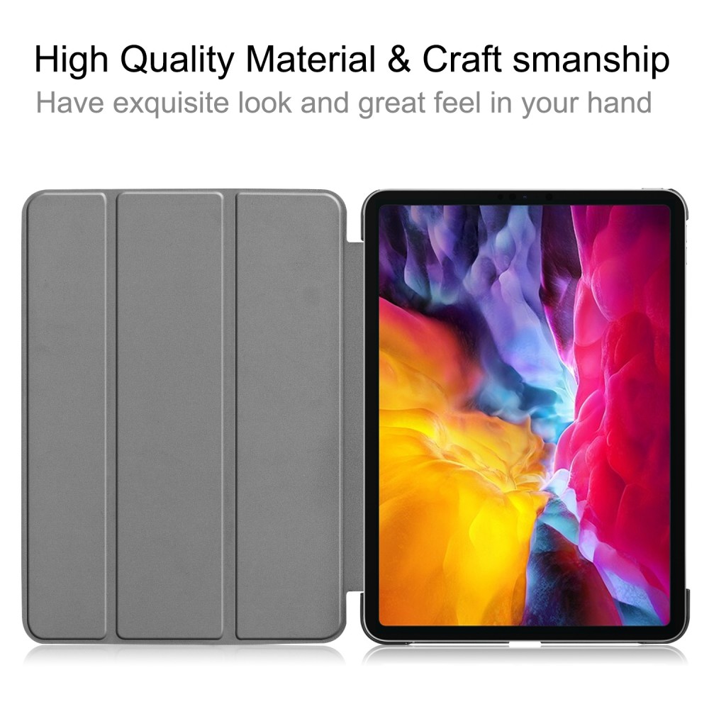 כיסוי לטאבלט מדגם - Apple iPad Pro 11 (2022) בצבע - אפור עשוי מעור