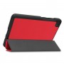 כיסוי לטאבלט מדגם - Lenovo Tab M7 (3rd Gen) בצבע - אדום עשוי מעור