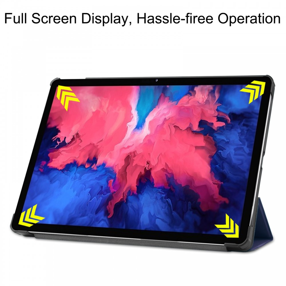 כיסוי לטאבלט מדגם - Lenovo Tab P11 בצבע - כחול כהה עשוי מעור