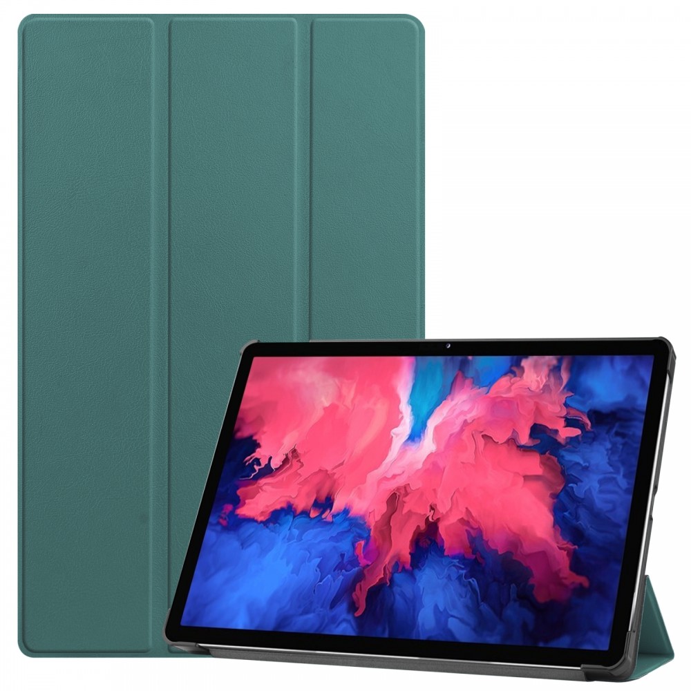 כיסוי לטאבלט מדגם - Lenovo Tab P11 בצבע - ירוק כהה עשוי מעור