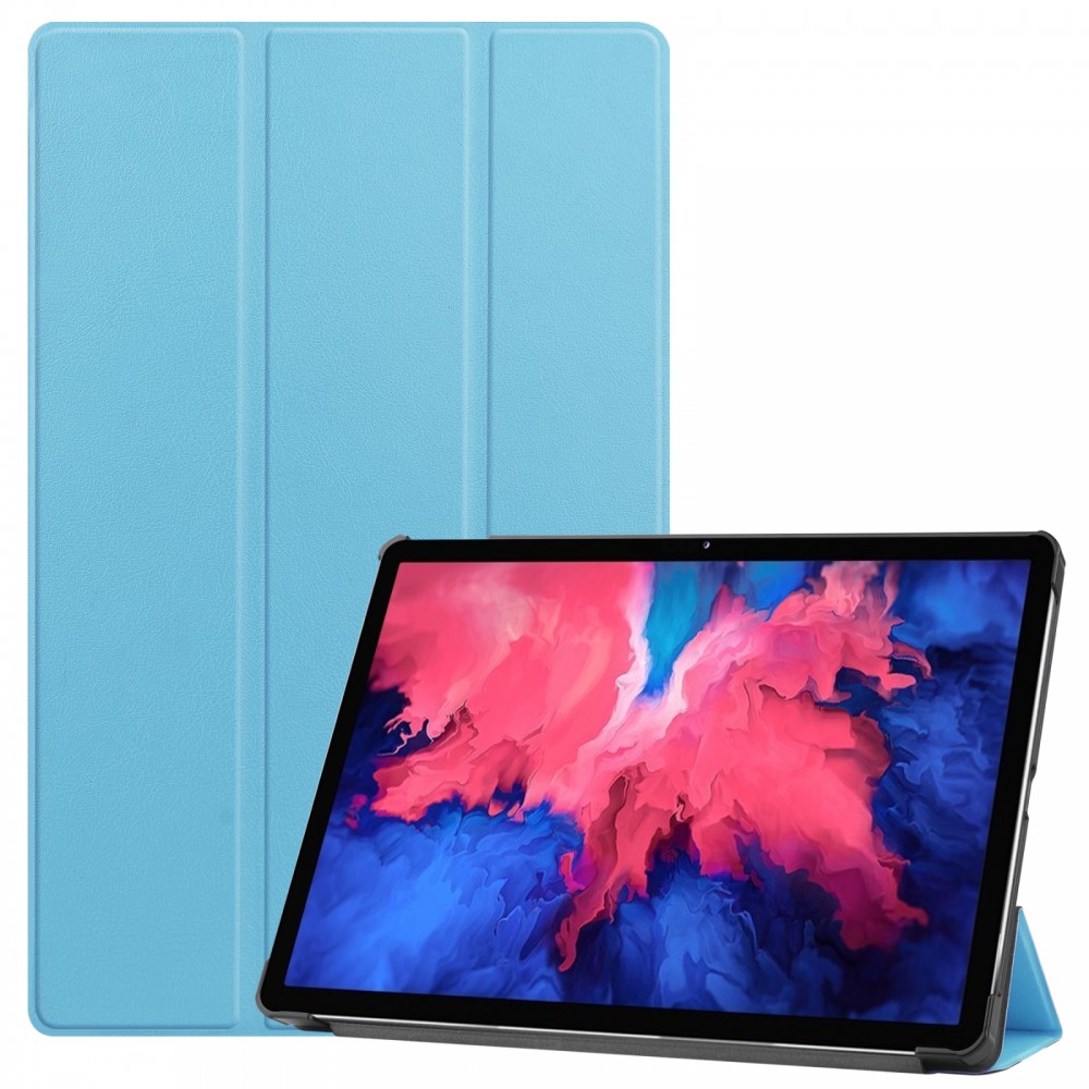כיסוי לטאבלט מדגם - Lenovo Tab P11 בצבע - שמים כחולים עשוי מעור