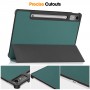 כיסוי לטאבלט מדגם - Lenovo Tab P12 בצבע - ירוק כהה עשוי מעור