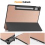 כיסוי לטאבלט מדגם - Lenovo Tab P12 בצבע - זהב ורד עשוי מעור