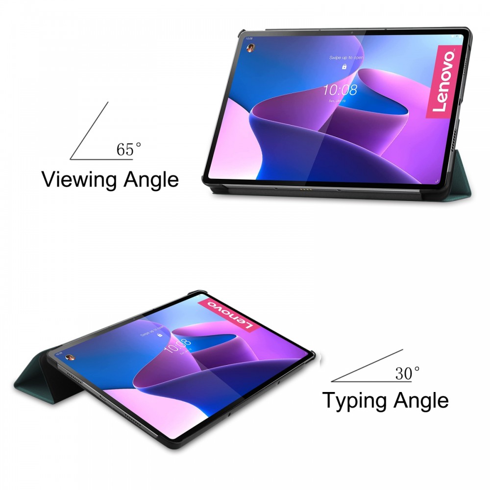 כיסוי לטאבלט מדגם - Lenovo Tab P12 Pro בצבע - ירוק כהה עשוי מעור