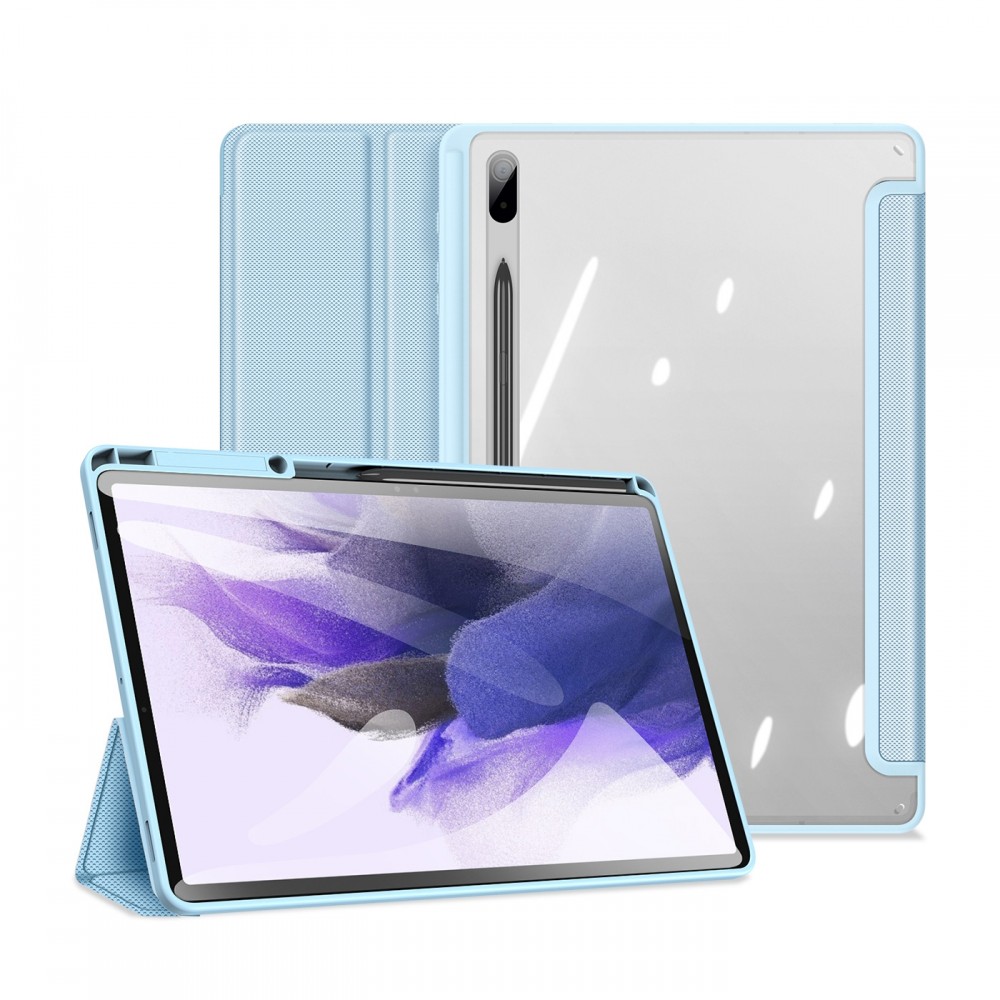 כיסוי לטאבלט מדגם - Samsung Galaxy Tab S8 Plus בצבע - כחול עשוי מעור