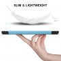 כיסוי לטאבלט מדגם - Xiaomi Pad 5 בצבע - כחול בהיר עשוי מעור