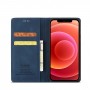 עבור Apple iPhone 12 Pro Max כיסוי ארנק / ספר עשוי מעור בצבע כחול עם חריצים לכרטיסי אשראי