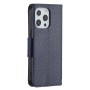 עבור Apple iPhone 13 Pro Max כיסוי ארנק / ספר עשוי מעור בצבע כחול עם חריצים לכרטיסי אשראי