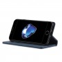 עבור Apple iPhone 8 Plus כיסוי ארנק / ספר עשוי מעור בצבע כחול עם חריצים לכרטיסי אשראי