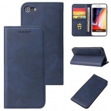 עבור Apple iPhone SE (2022) כיסוי ארנק / ספר עשוי מעור בצבע כחול עם חריצים לכרטיסי אשראי
