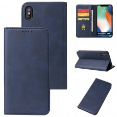 עבור Apple iPhone X כיסוי ארנק / ספר עשוי מעור בצבע כחול עם חריצים לכרטיסי אשראי