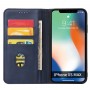 עבור Apple iPhone X כיסוי ארנק / ספר עשוי מעור בצבע כחול עם חריצים לכרטיסי אשראי