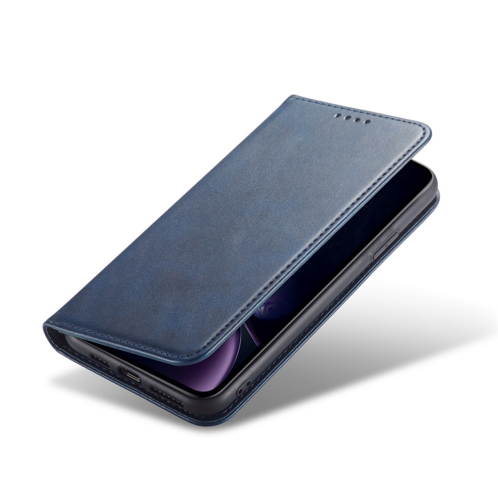 עבור Apple iPhone XR כיסוי ארנק / ספר עשוי מעור בצבע כחול עם חריצים לכרטיסי אשראי