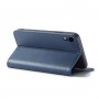 עבור Apple iPhone XR כיסוי ארנק / ספר עשוי מעור בצבע כחול עם חריצים לכרטיסי אשראי