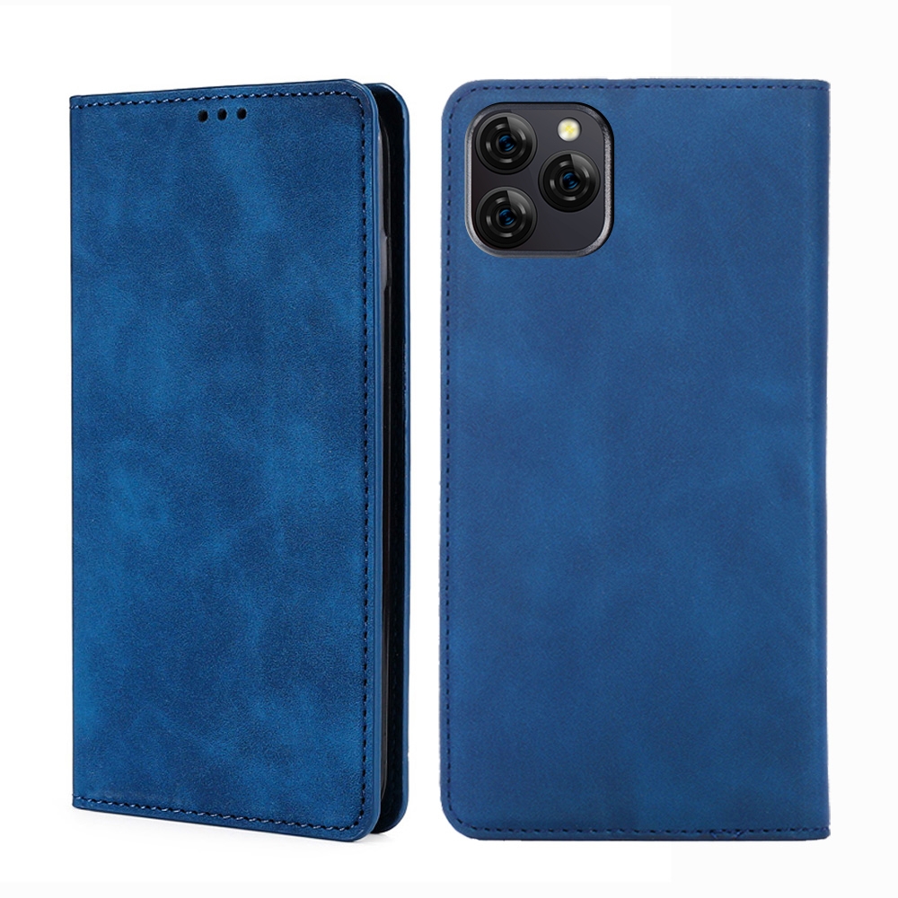 עבור Blackview A95 כיסוי ארנק / ספר עשוי מעור בצבע כחול עם חריצים לכרטיסי אשראי