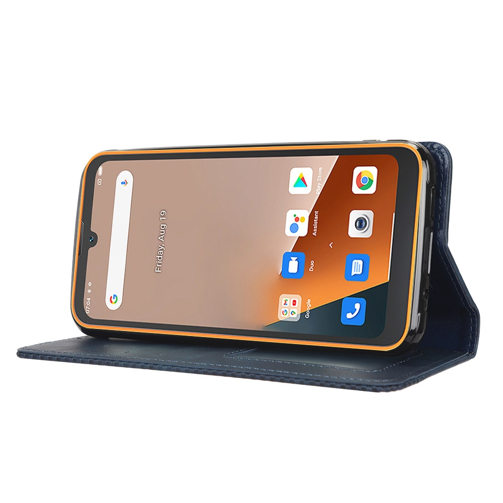 עבור Blackview BV5200 כיסוי ארנק / ספר עשוי מעור בצבע כחול עם חריצים לכרטיסי אשראי