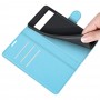 עבור Google Pixel 6 כיסוי ארנק / ספר עשוי מעור בצבע כחול עם חריצים לכרטיסי אשראי