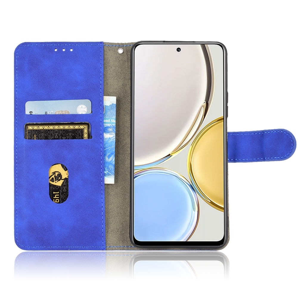 עבור Honor Magic4 Lite כיסוי ארנק / ספר עשוי מעור בצבע כחול עם חריצים לכרטיסי אשראי