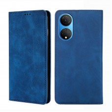 עבור Honor X7 כיסוי ארנק / ספר עשוי מעור בצבע כחול עם חריצים לכרטיסי אשראי