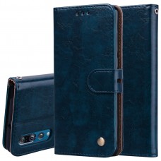 עבור Huawei P30 כיסוי ארנק / ספר עשוי מעור בצבע כחול עם חריצים לכרטיסי אשראי