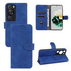 עבור Huawei P60 כיסוי ארנק / ספר עשוי מעור בצבע כחול עם חריצים לכרטיסי אשראי