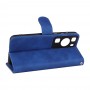עבור Huawei P60 Pro כיסוי ארנק / ספר עשוי מעור בצבע כחול עם חריצים לכרטיסי אשראי