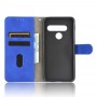 עבור LG G8S ThinQ כיסוי ארנק / ספר עשוי מעור בצבע כחול עם חריצים לכרטיסי אשראי
