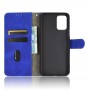 עבור LG K52 כיסוי ארנק / ספר עשוי מעור בצבע כחול עם חריצים לכרטיסי אשראי