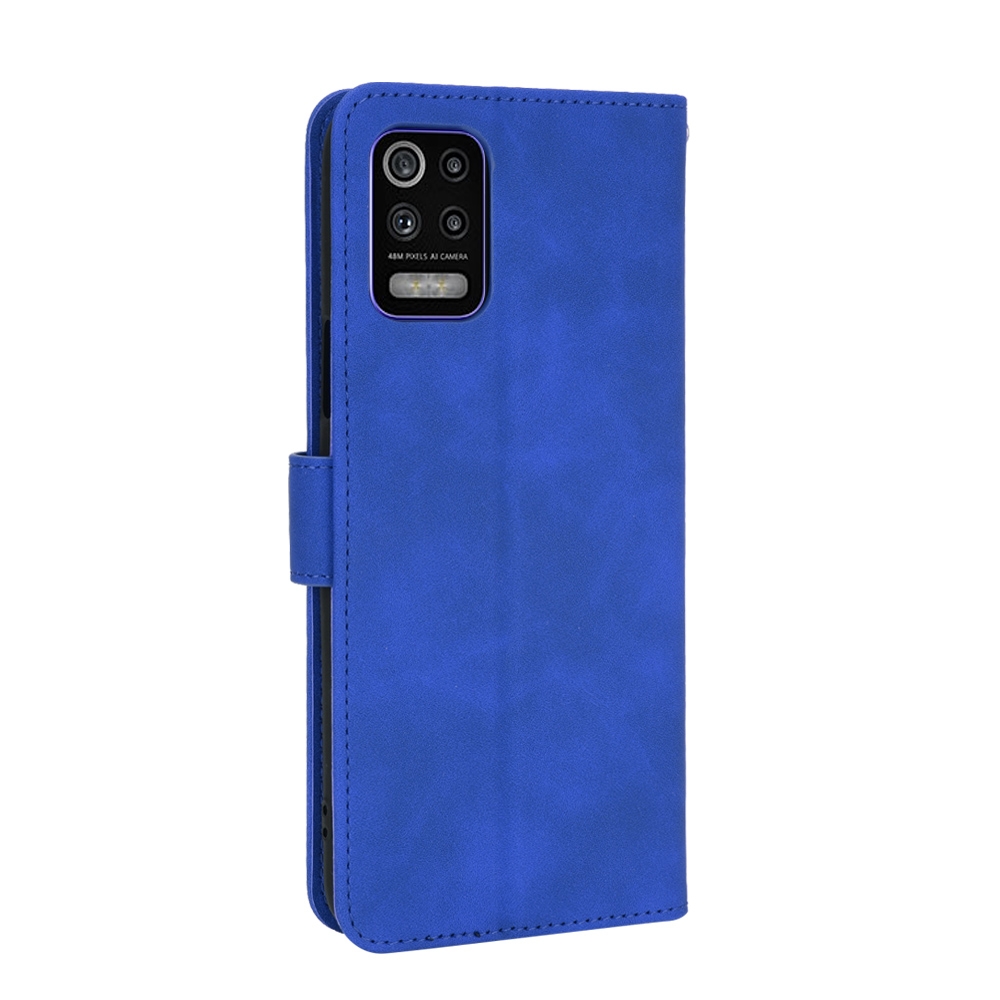 עבור LG K62 כיסוי ארנק / ספר עשוי מעור בצבע כחול עם חריצים לכרטיסי אשראי