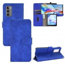 עבור LG Wing 5G כיסוי ארנק / ספר עשוי מעור בצבע כחול עם חריצים לכרטיסי אשראי