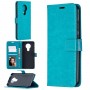 עבור Nokia 5.3 כיסוי ארנק / ספר עשוי מעור בצבע כחול עם חריצים לכרטיסי אשראי