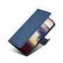 עבור Nokia 7.1 כיסוי ארנק / ספר עשוי מעור בצבע כחול עם חריצים לכרטיסי אשראי