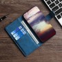 עבור Nokia 7.2 כיסוי ארנק / ספר עשוי מעור בצבע כחול עם חריצים לכרטיסי אשראי