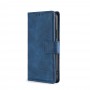 עבור Nokia 8 כיסוי ארנק / ספר עשוי מעור בצבע כחול עם חריצים לכרטיסי אשראי