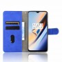 עבור OnePlus 7 כיסוי ארנק / ספר עשוי מעור בצבע כחול עם חריצים לכרטיסי אשראי