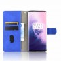 עבור OnePlus 7 Pro כיסוי ארנק / ספר עשוי מעור בצבע כחול עם חריצים לכרטיסי אשראי