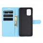 עבור OnePlus 8T כיסוי ארנק / ספר עשוי מעור בצבע כחול עם חריצים לכרטיסי אשראי