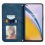 עבור OnePlus Nord 2 5G כיסוי ארנק / ספר עשוי מעור בצבע כחול עם חריצים לכרטיסי אשראי