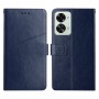 עבור OnePlus Nord 2T כיסוי ארנק / ספר עשוי מעור בצבע כחול עם חריצים לכרטיסי אשראי
